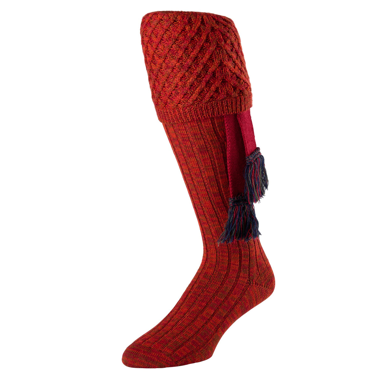 Berry Red Chelsea Shooting Stocking with Garter