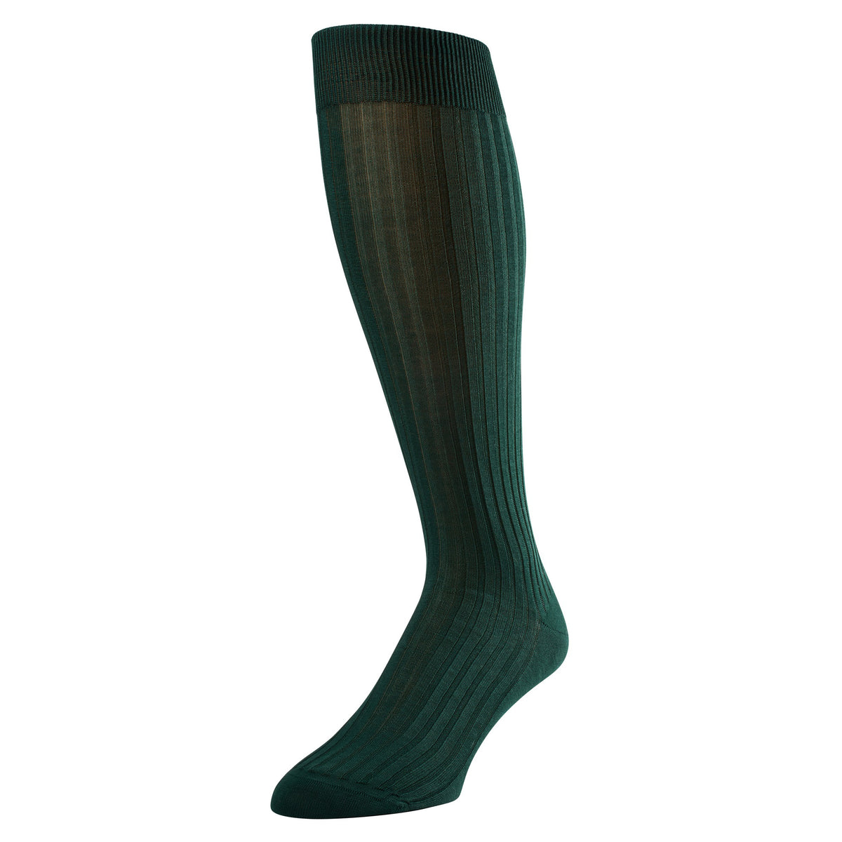 Below the Knee Green Piccadilly Rib Sock