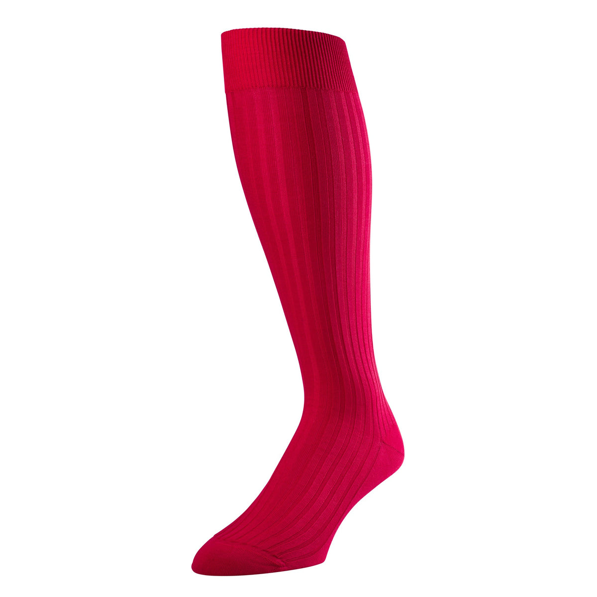 Below the Knee Red Piccadilly Rib Sock