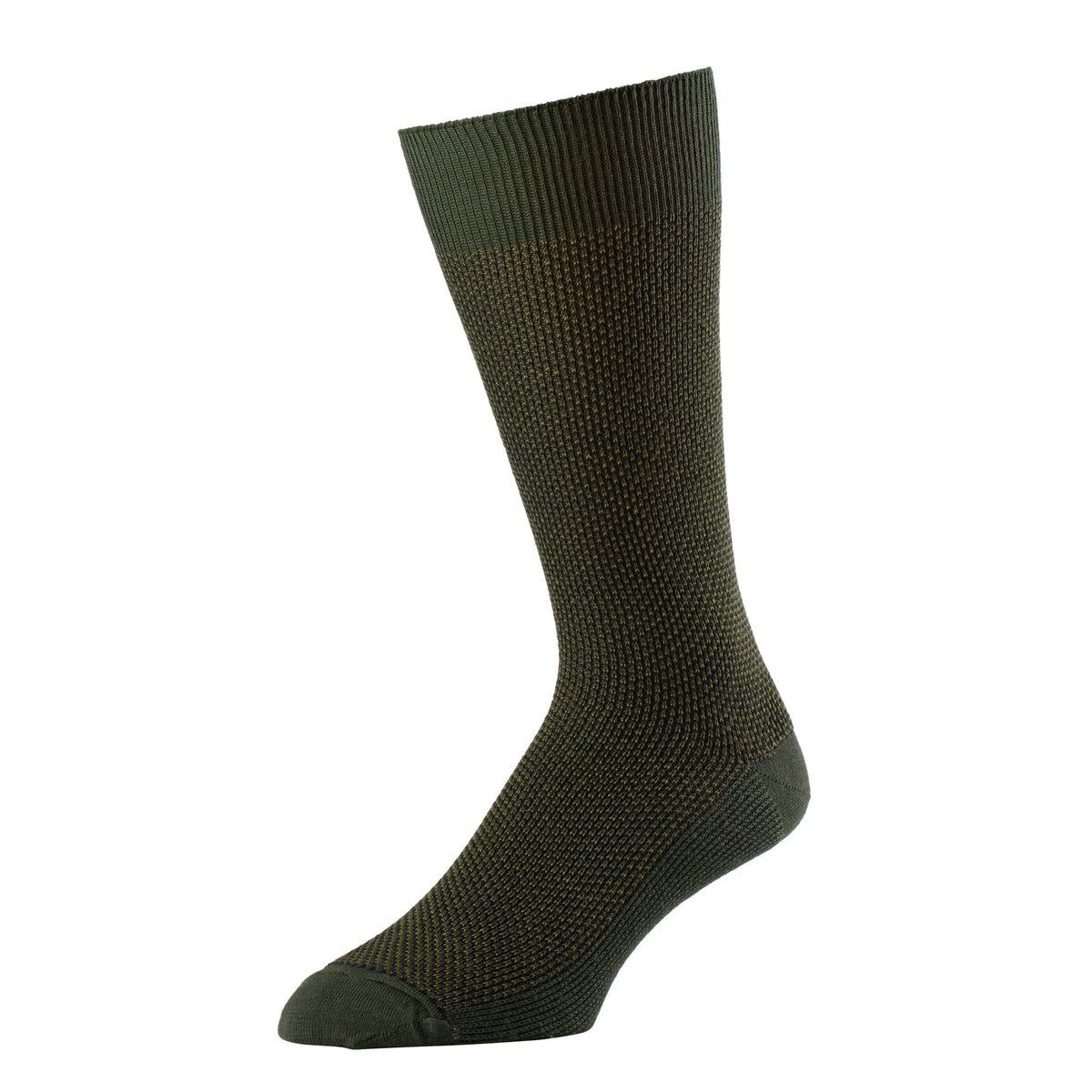 Hunter Green Birdseye Mid-Calf Sock
