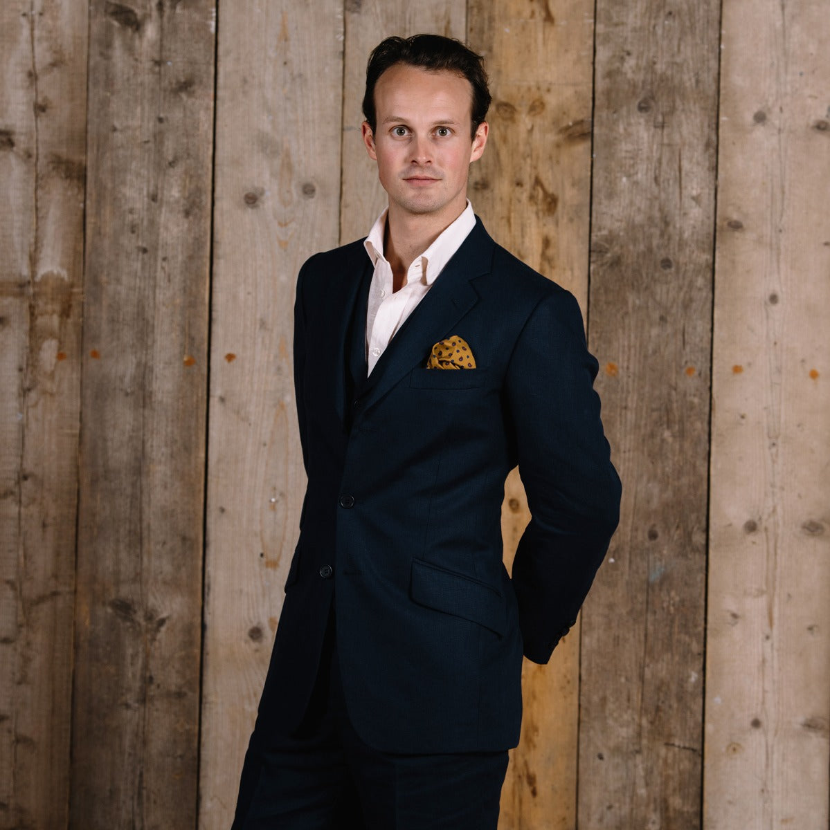 Navy Linen Jacket