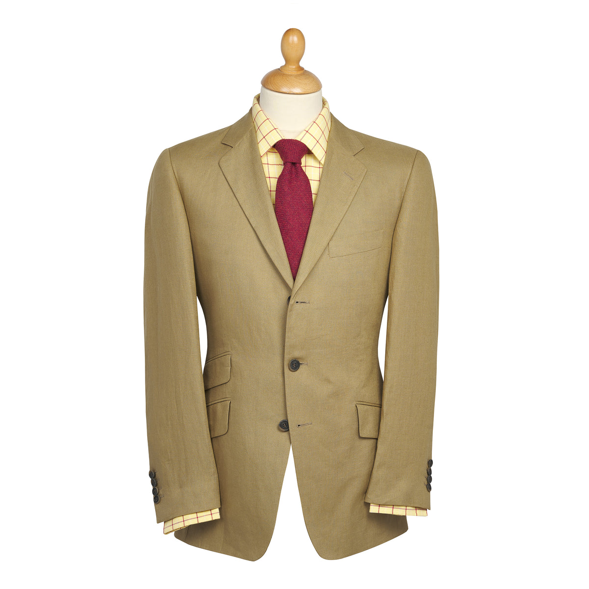 Olive Green Linen Jacket