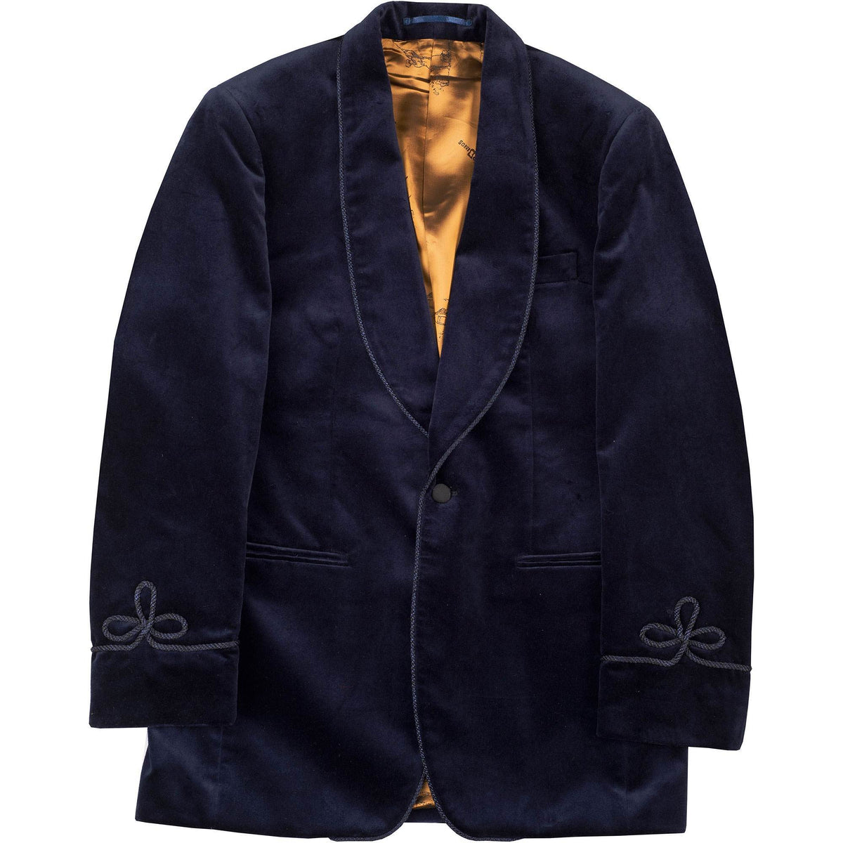 Navy Velvet Smoking Jacket