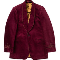 Wine Velvet Smoking Jacket