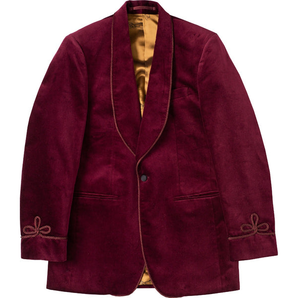 Wine Velvet Smoking Jacket