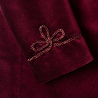 Wine Velvet Smoking Jacket