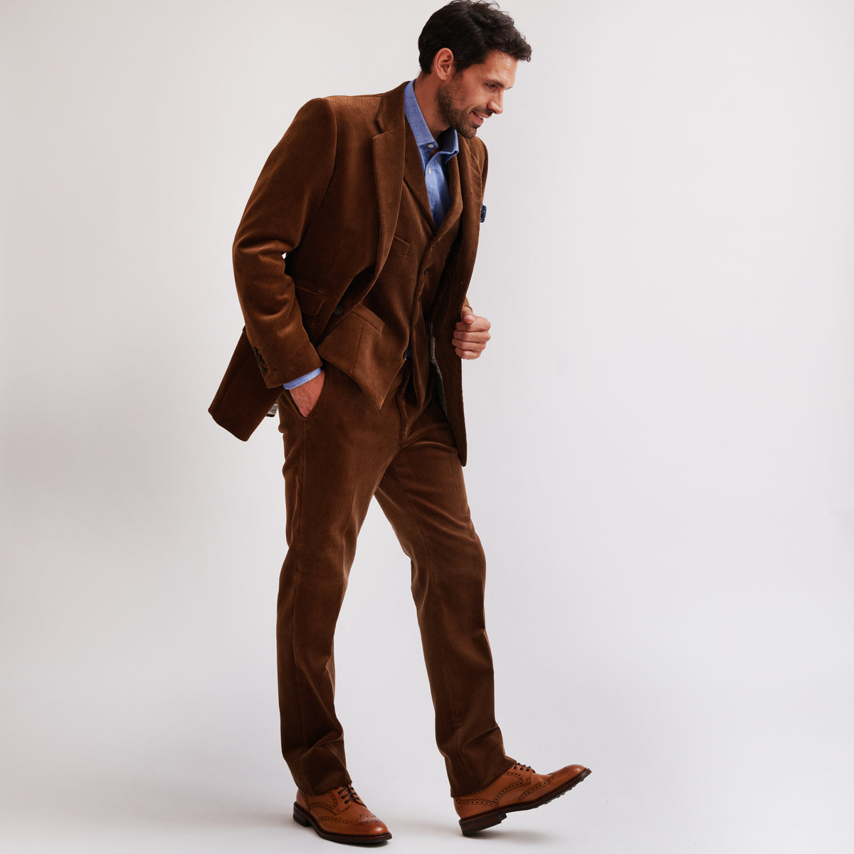Chestnut York Corduroy Trousers