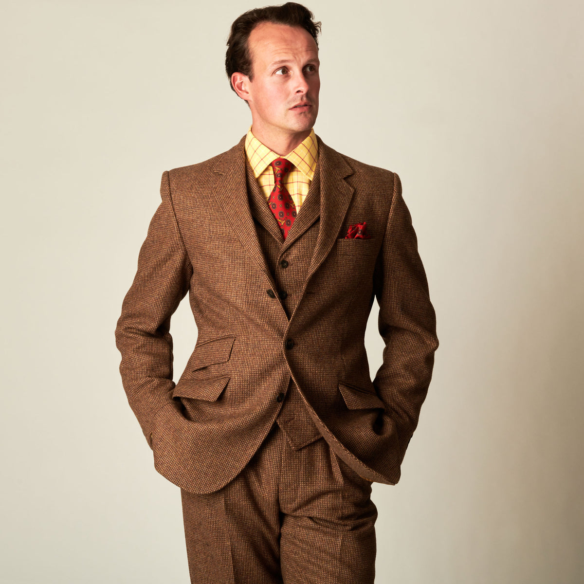 Brown Hunting Tweed Waistcoat