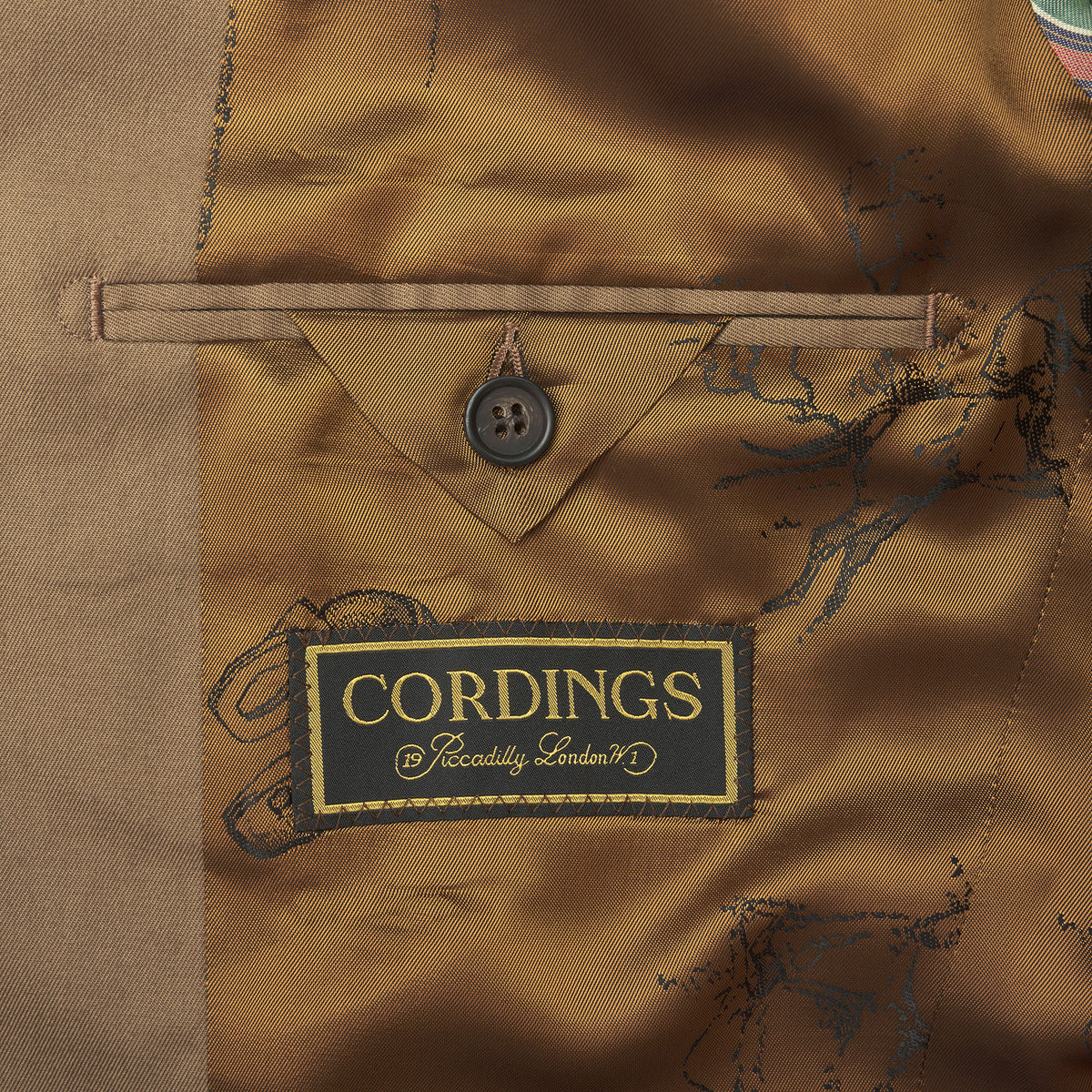 Dark Khaki Cotton Gabardine Suit Jacket