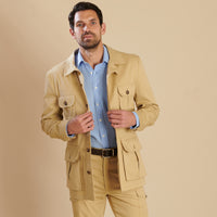 Beige Kalahari Safari Cotton Jacket