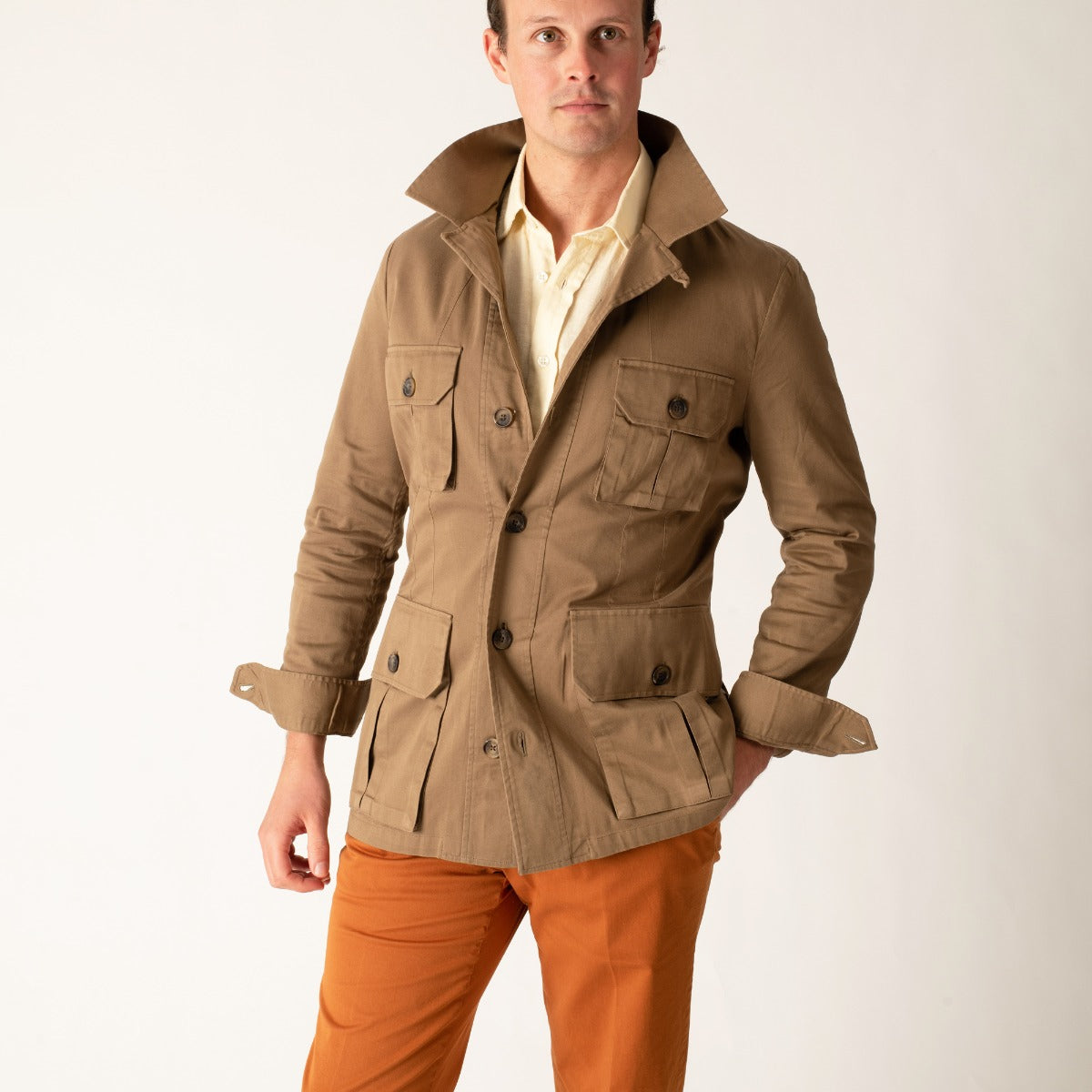 Khaki Kalahari Safari Cotton Jacket