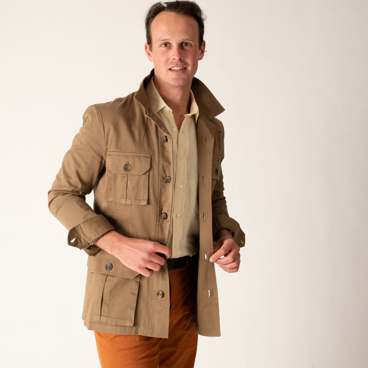 Khaki Kalahari Safari Cotton Jacket