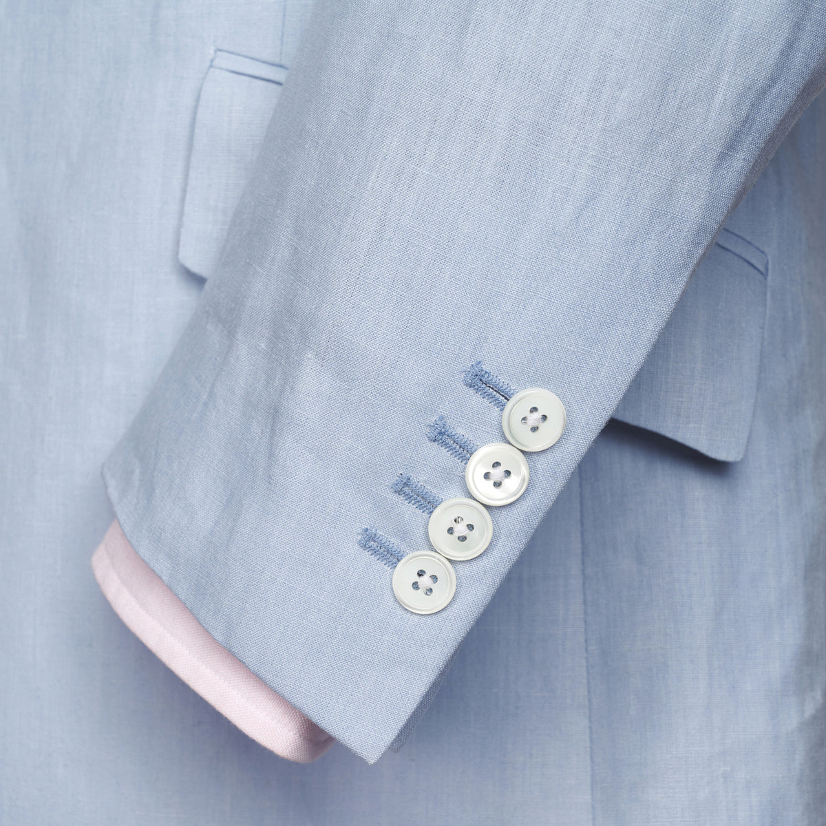 Pale Blue Banbridge Linen Jacket