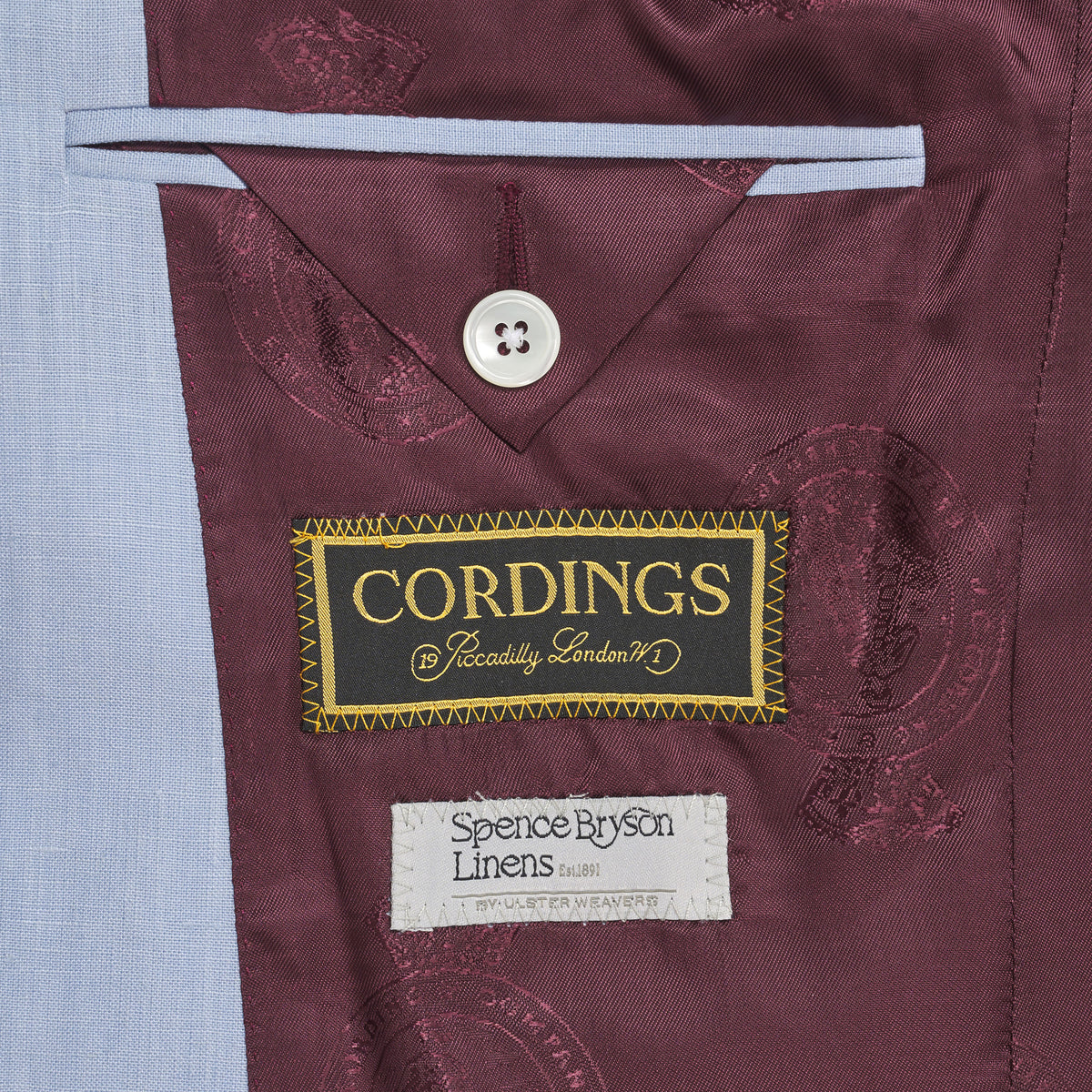 Pale Blue Banbridge Linen Jacket
