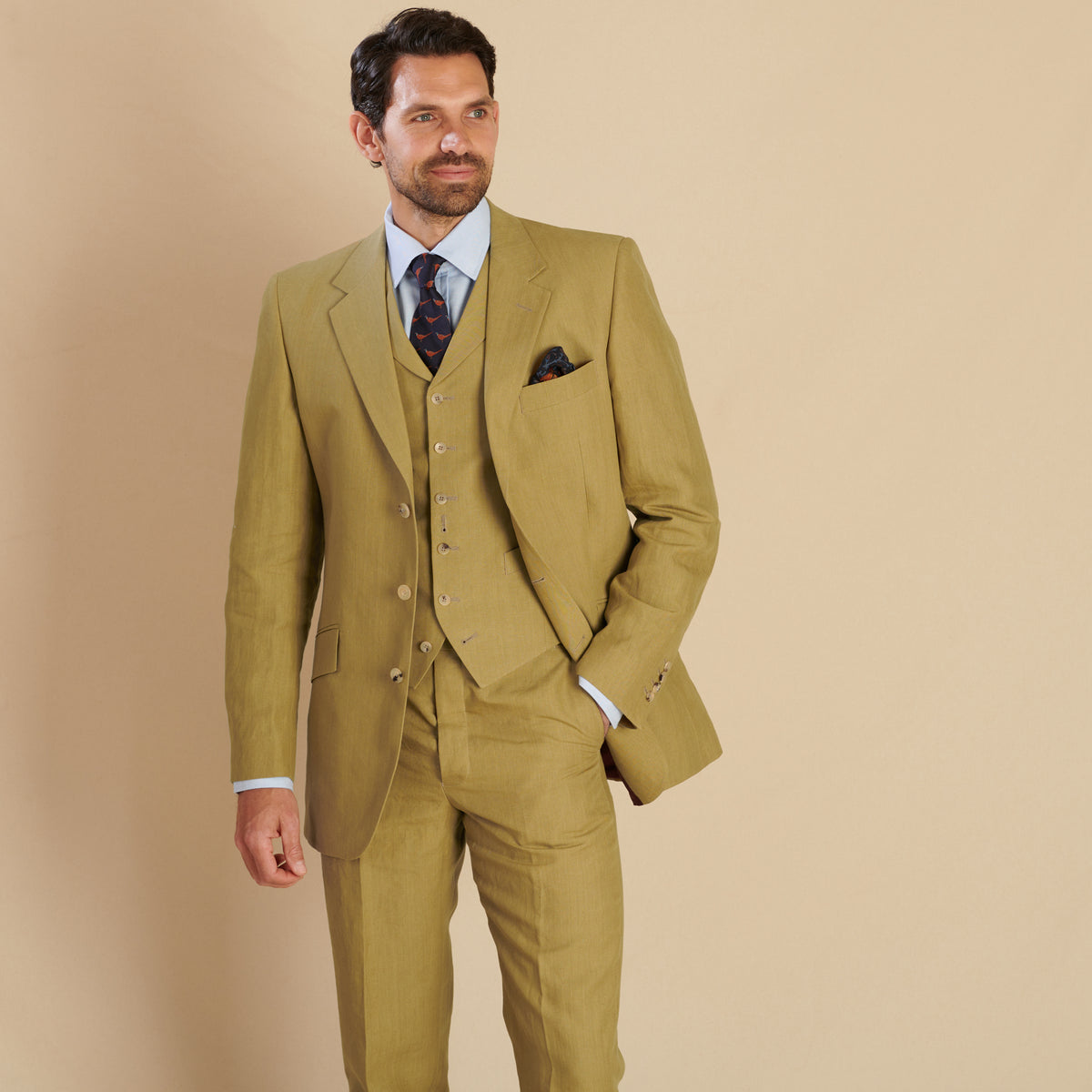 Olive Banbridge Linen Jacket