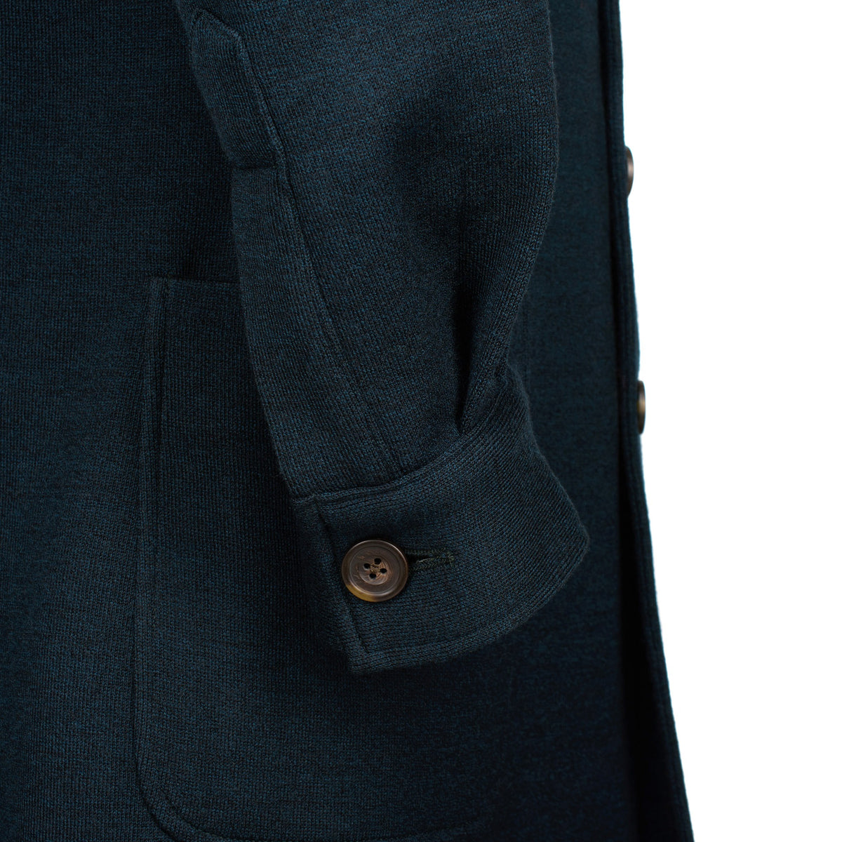 Dark Green Teba Knit Jacket