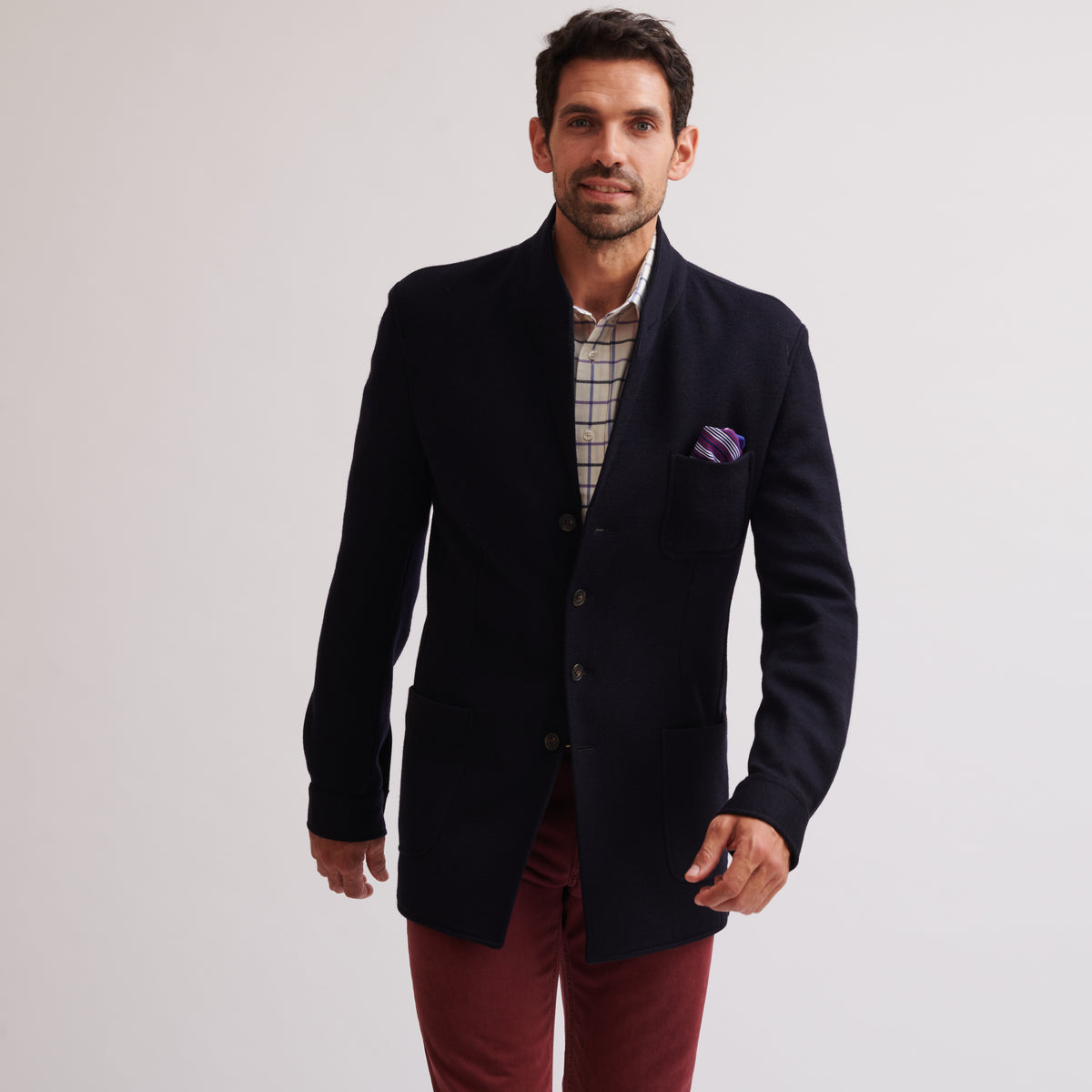 Navy Teba Knit Jacket
