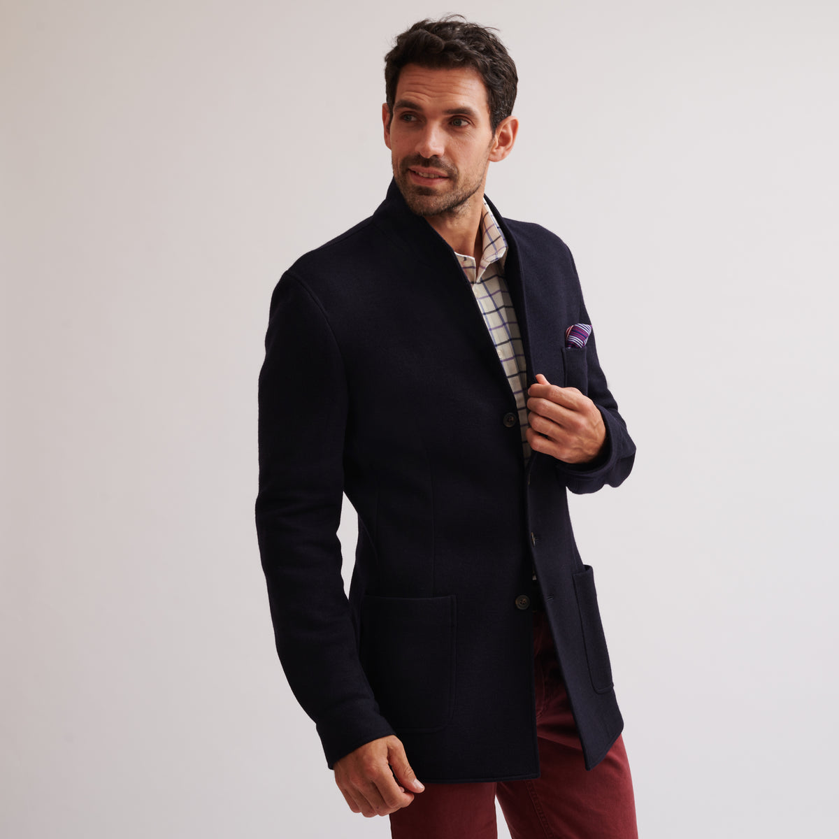 Navy Teba Knit Jacket