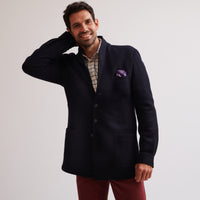 Navy Teba Knit Jacket