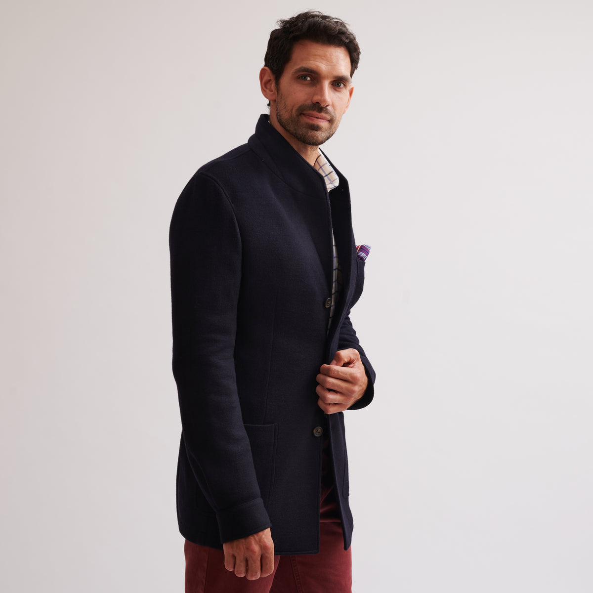 Navy Teba Knit Jacket
