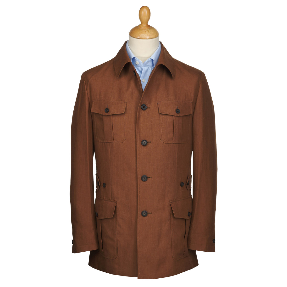 Brown Linen Barcombe Jacket