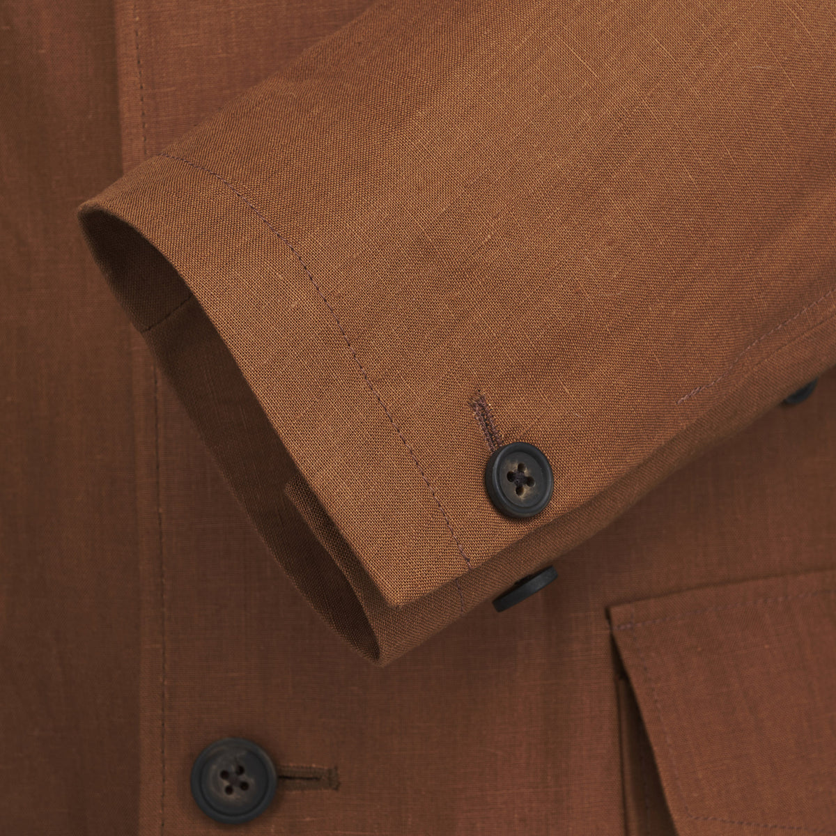 Brown Linen Barcombe Jacket