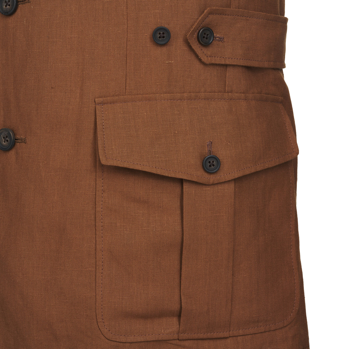 Brown Linen Barcombe Jacket