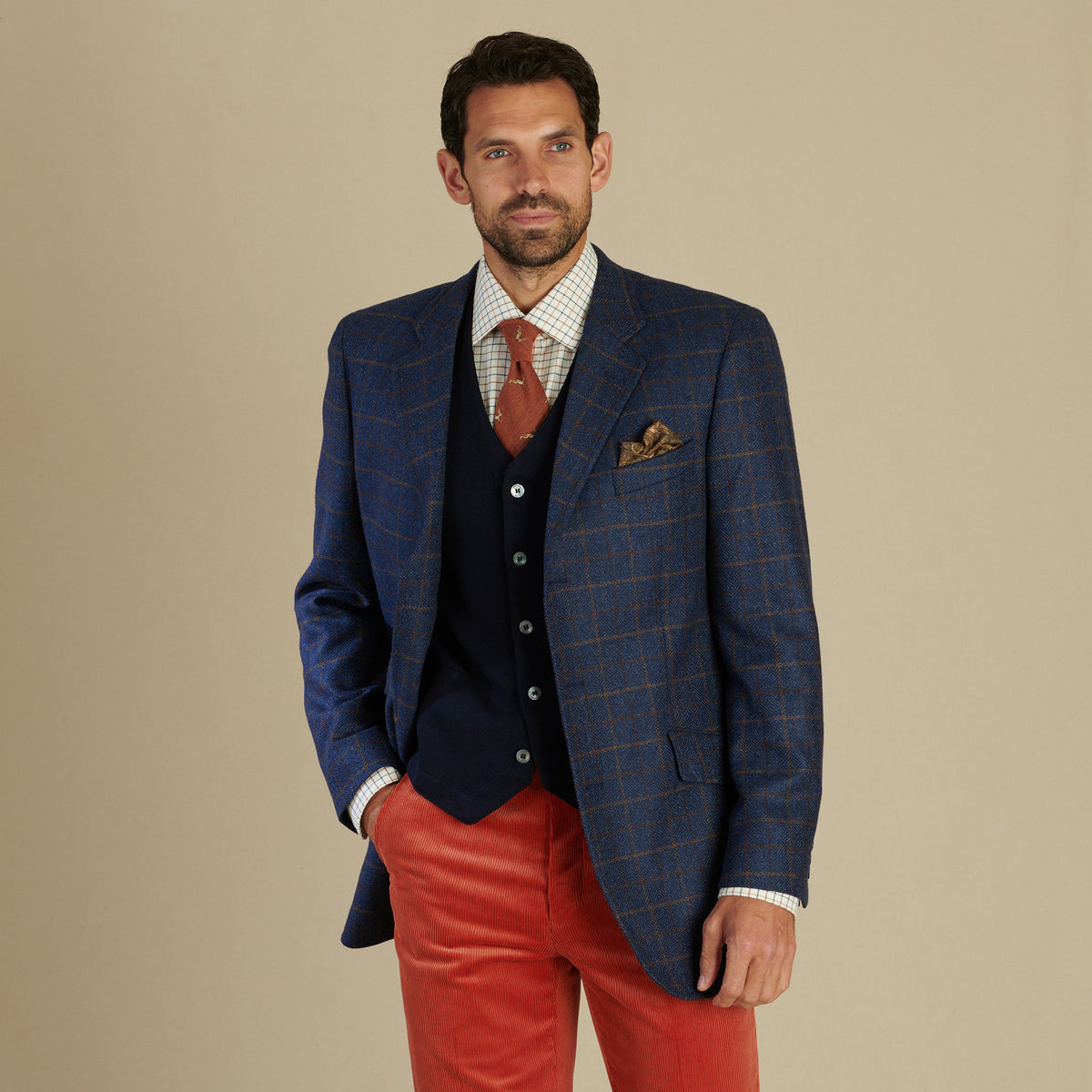 Blue Berwick Tweed Jacket