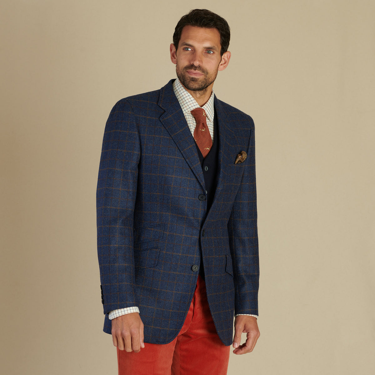 Blue Berwick Tweed Jacket