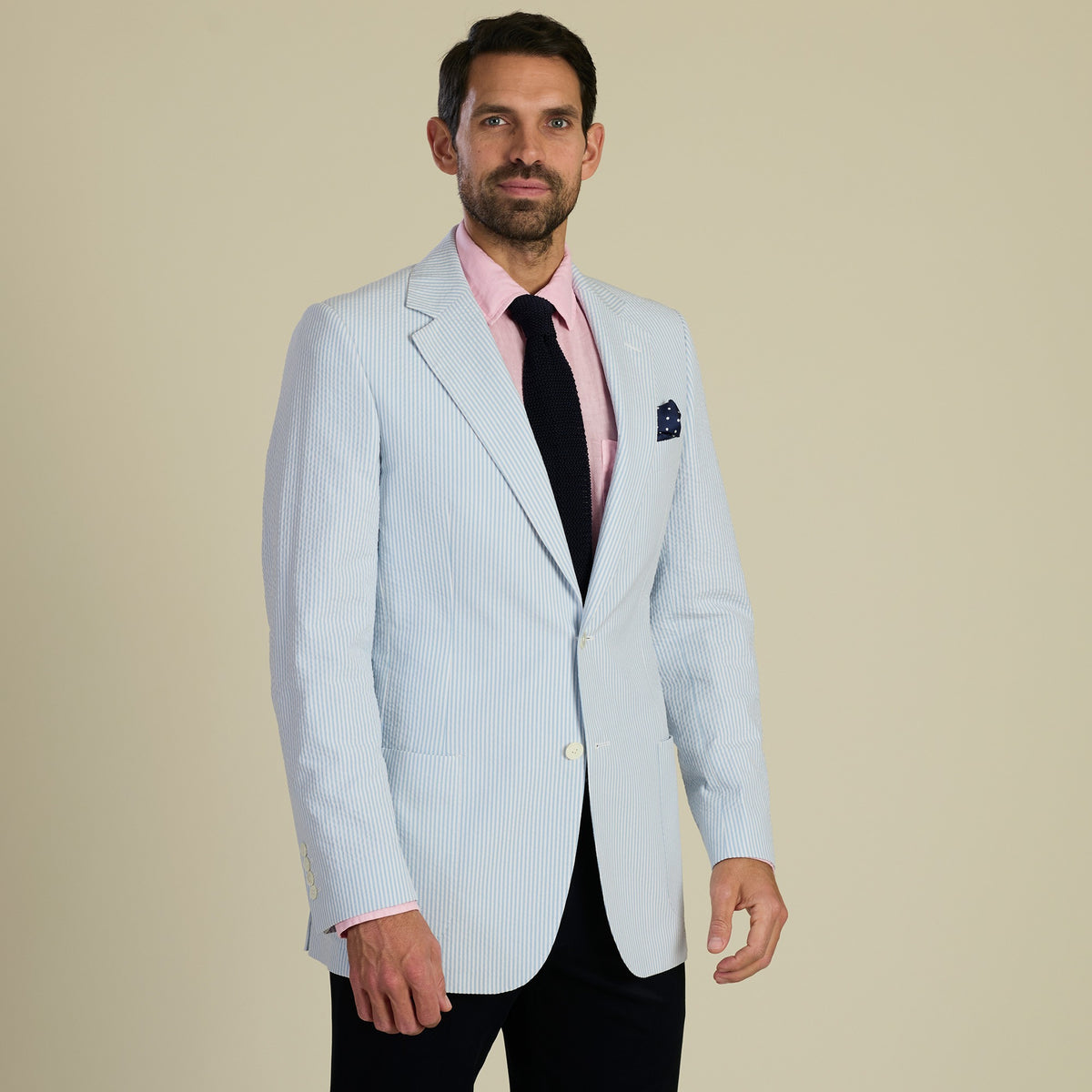 Blue Zetland Seersucker Jacket