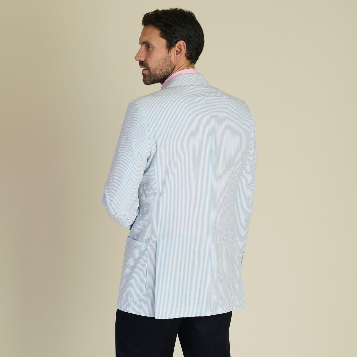 Blue Zetland Seersucker Jacket