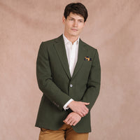 Olive Green Zetland Seersucker Jacket