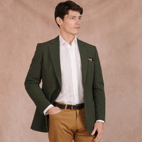 Olive Green Zetland Seersucker Jacket