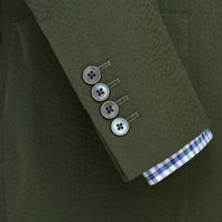 Olive Green Zetland Seersucker Jacket