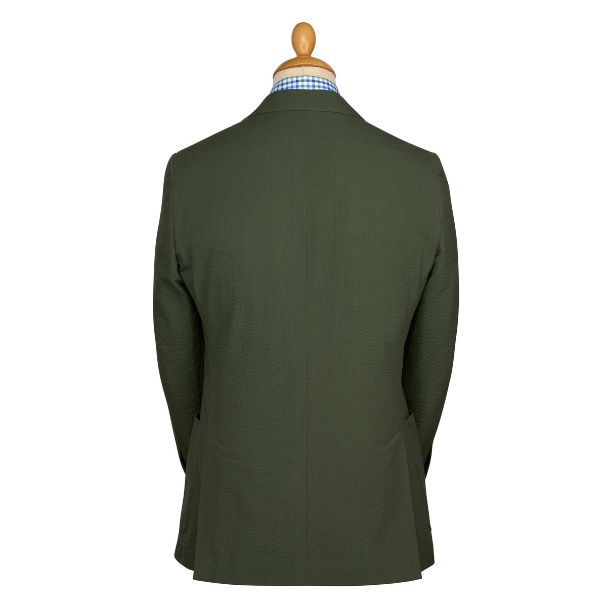 Olive Green Zetland Seersucker Jacket