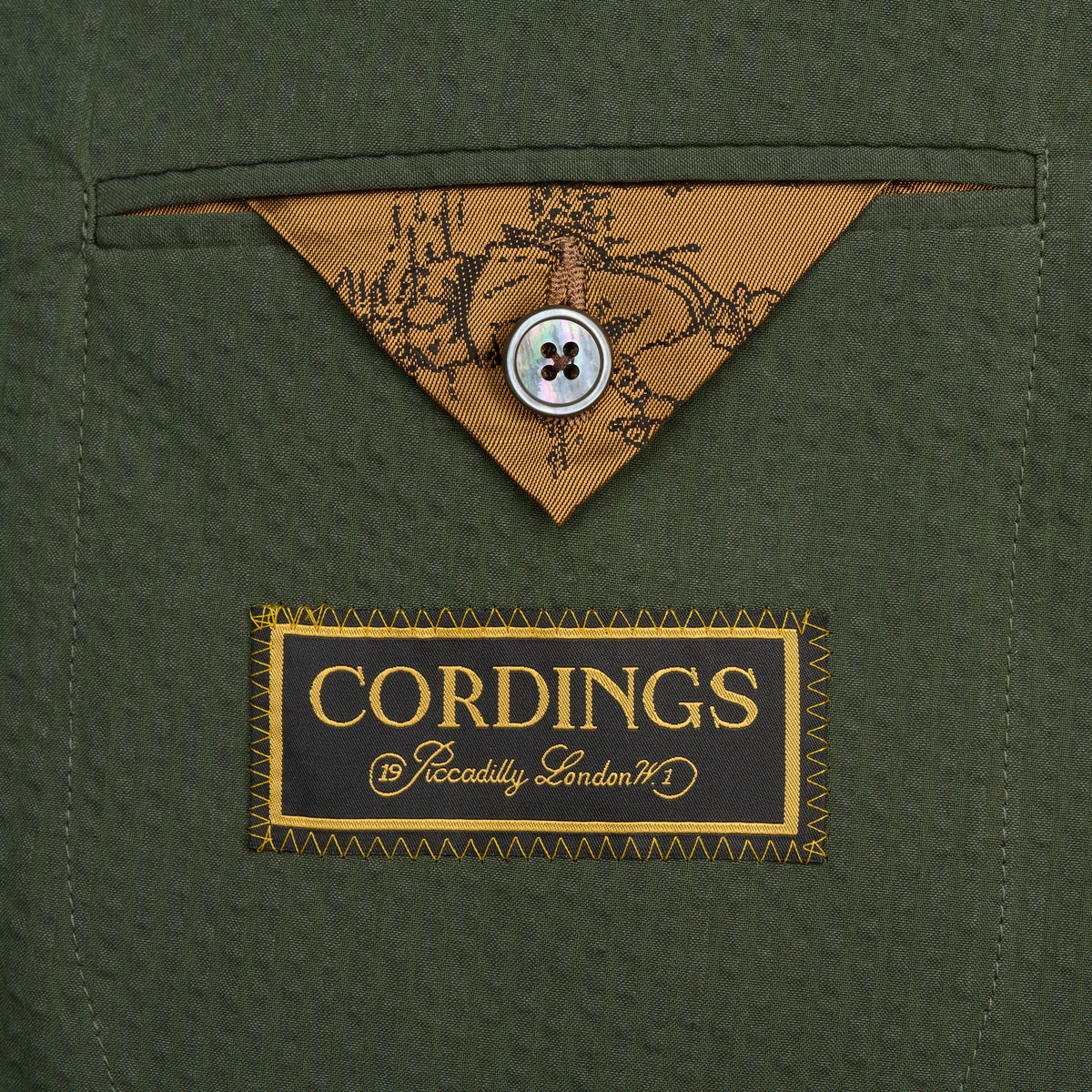Olive Green Zetland Seersucker Jacket