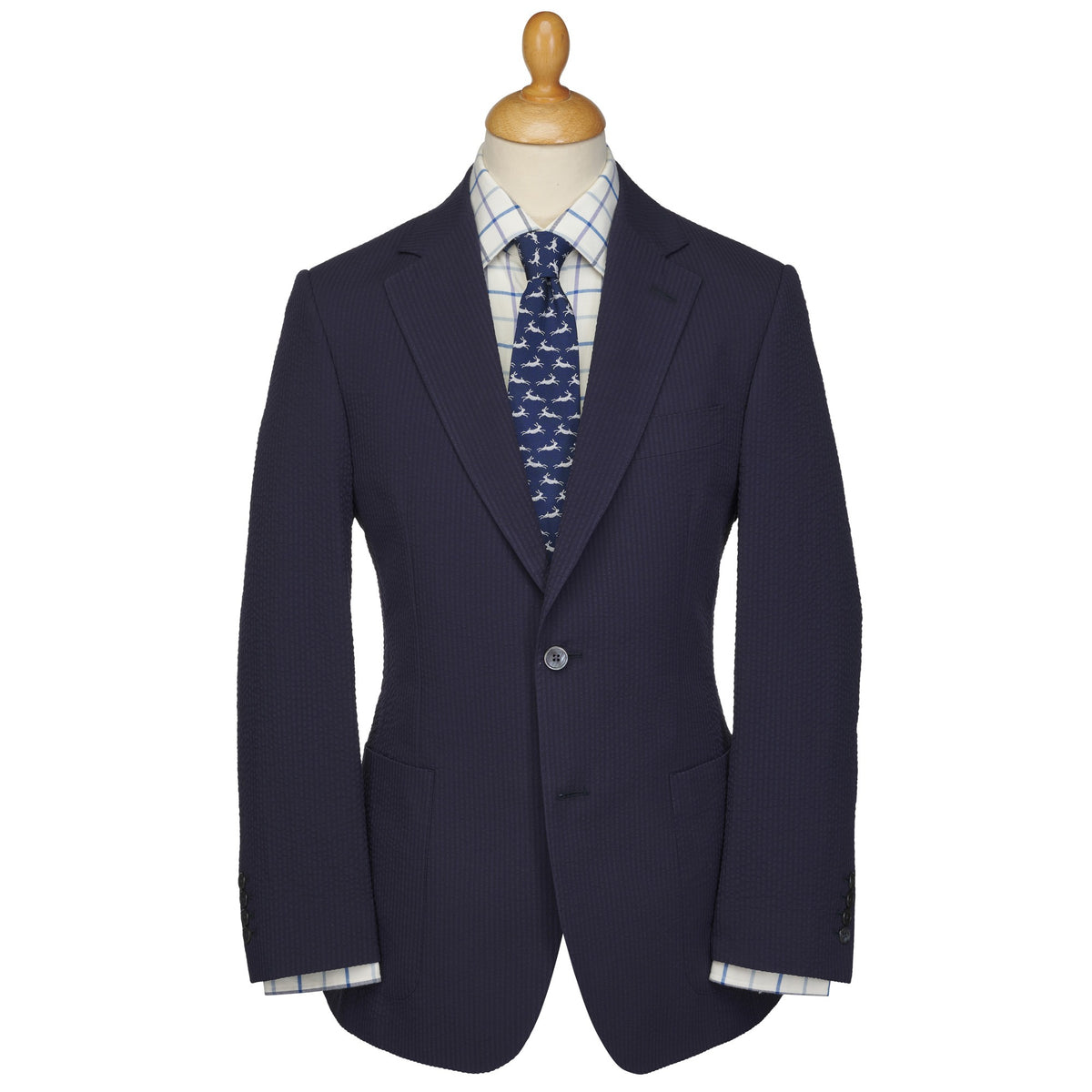 Navy Zetland Seersucker Jacket
