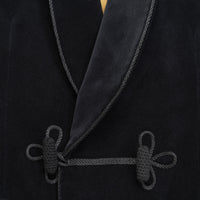 Black Double Breasted Smoking Jacket