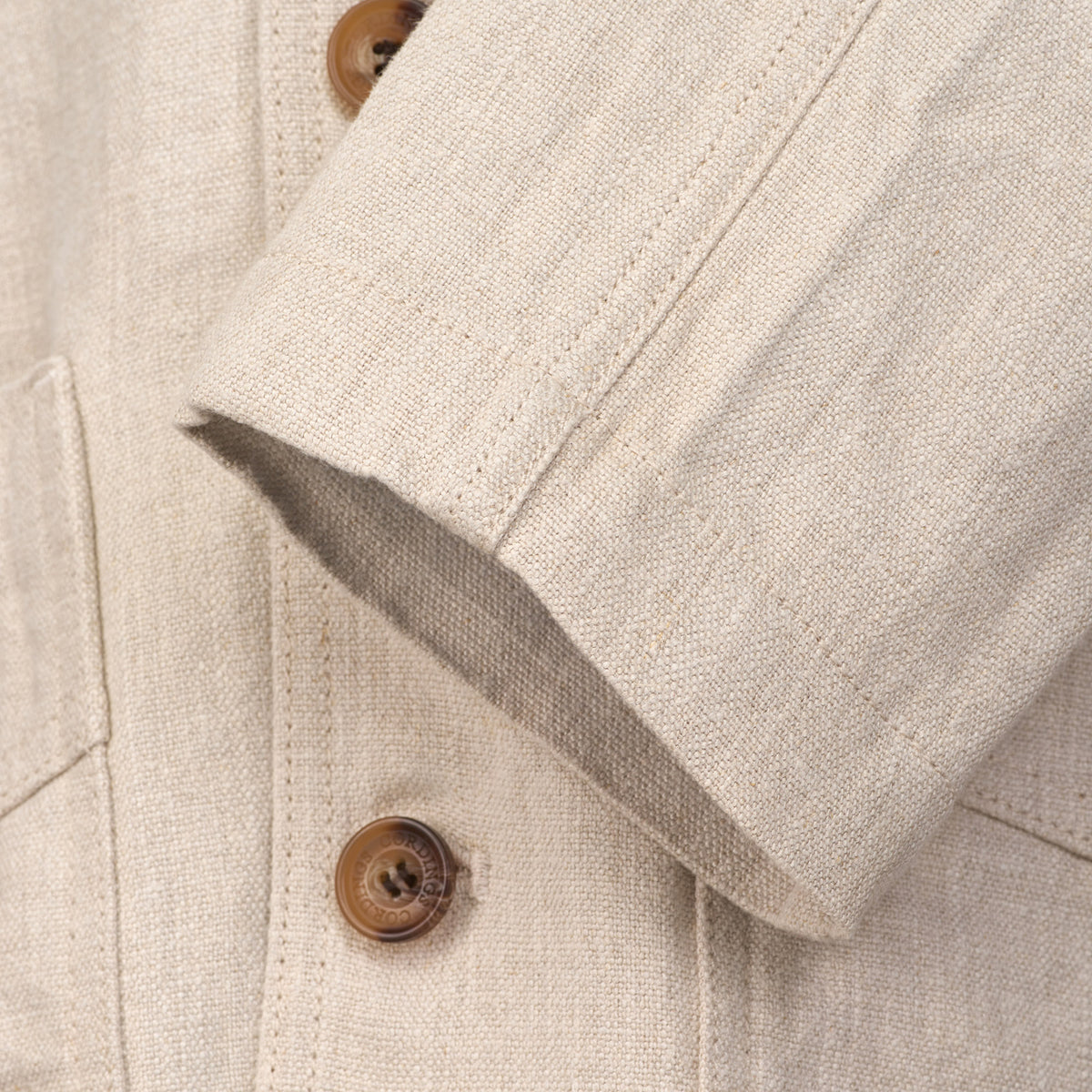 Cream Monty Keel Linen Chore Jacket