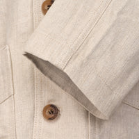 Cream Monty Keel Linen Chore Jacket