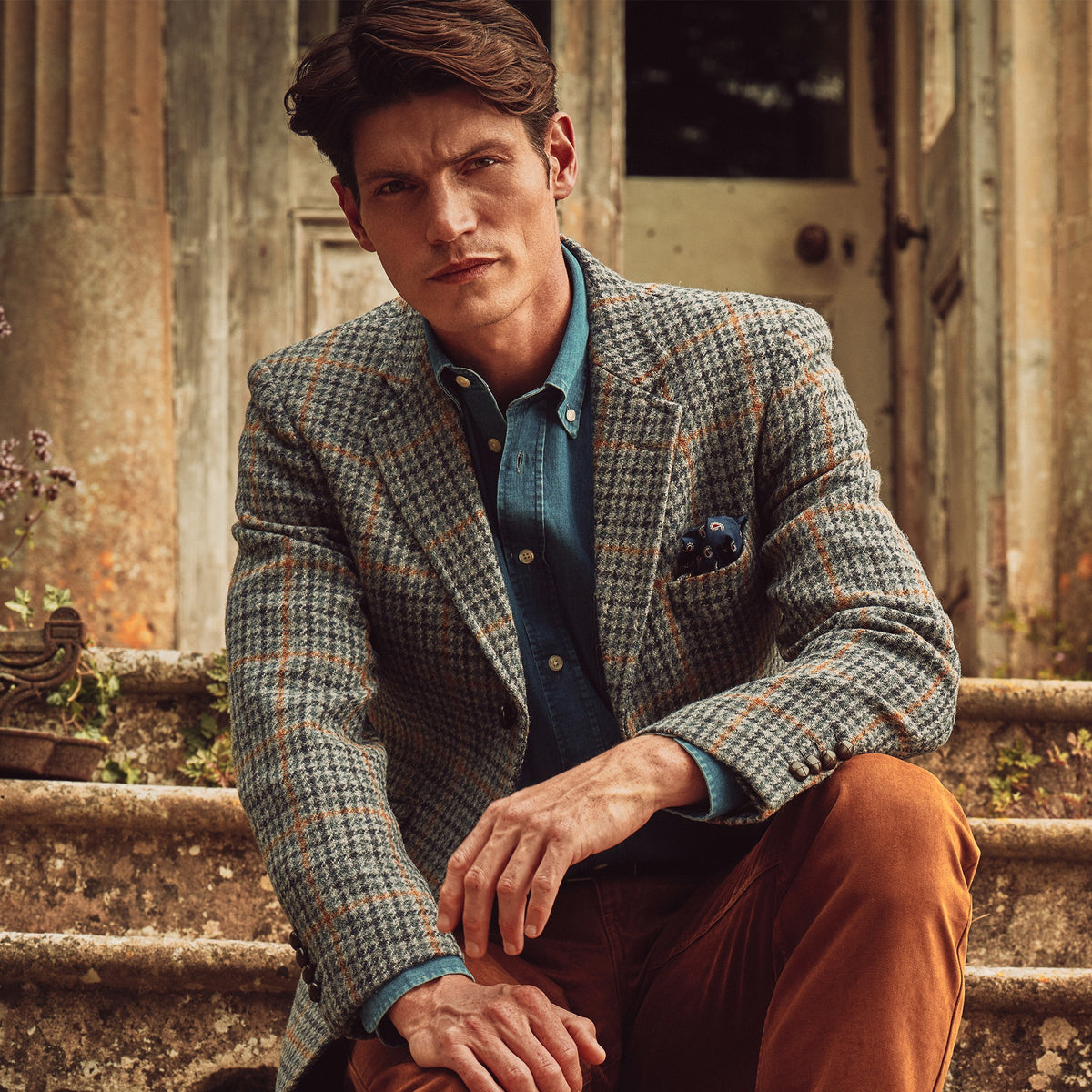 Blue Barra Harris Tweed Jacket