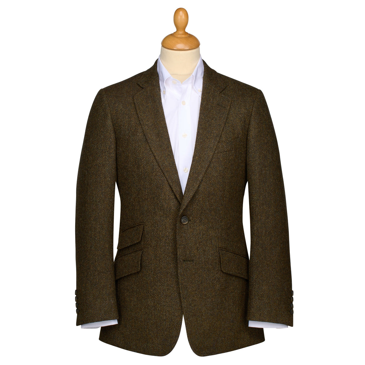 Forest Green Haworth Herringbone Blazer