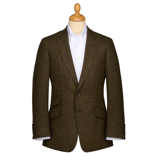 Forest Green Haworth Herringbone Blazer