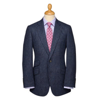 Navy Haworth Herringbone Blazer