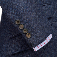 Navy Haworth Herringbone Blazer