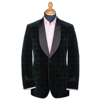 Black Watch Velvet Tartan Smoking Jacket