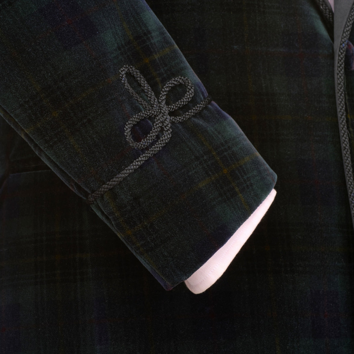 Black Watch Velvet Tartan Smoking Jacket