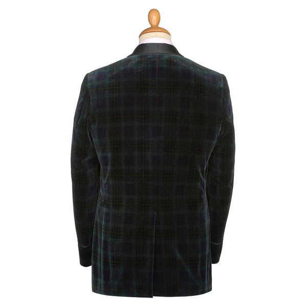 Black Watch Velvet Tartan Smoking Jacket