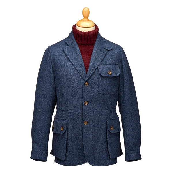 Navy Kent Unlined Wool Jacket