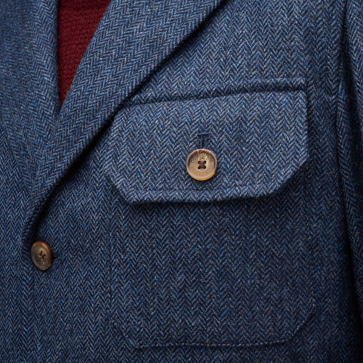 Navy Kent Unlined Wool Jacket